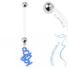 Oh Boy Dangle Bio Flex Pregnancy Navel Ring