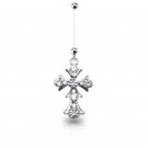 Vintage Cross Pregnancy Navel Ring