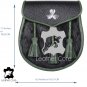 KILT SPORRAN & Belt Scottish Semi Dress Black Leather Sporran St. Patrick Day