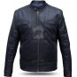 Men's Real SHEEPSKIN Leather Jacket Black, Brown Vintage Cafe Racer Distressed Size XS - XL