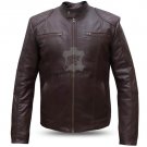 Mens Real Vintage Distressed Handmade Genuine SheepSkin Leather Jacket Size XS - 3XL