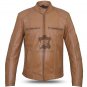 Mens Real Vintage Distressed Handmade Genuine SheepSkin Leather Jacket Size XS - 3XL