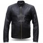 Mens Vintage Biker Style Motorcycle Cafe Racer Distressed Real Leather Jacket Size XS - 3XL