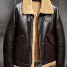 Men's RAF Aviator Flying Real SheepSkin Leather Jacket with Shearling fur (Size XS - 4XL)