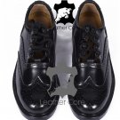 Scottish Ghillie Brogue KILT Shoes - Short Black Leather KILT Shoes (US Size 8 - 13)