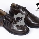 Scottish Ghillie Brogue KILT Shoes - Short Brown Leather KILT Shoes (UK Size 7 - 12)