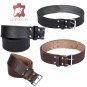 Premium Handmade Leather KILT BELT Rampant Lion Embossed Belt  Dual Prong / Needle Closure