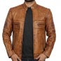 Motorcycle Leather jacket - Genuine Full Grain Cow Hide Leather Vintage jacket