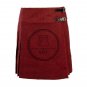 Scottish 8 Yard KILT for Ladies Premium 16 Oz RED Wool Pleated Mini Skirt Highland Free Shipping