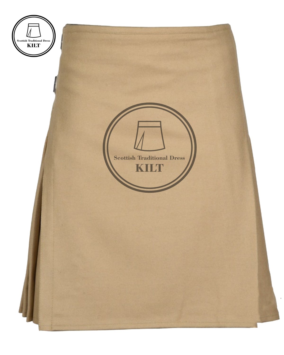 Scottish 8 YARD Premium 16 Oz Khaki Wool Kilt Traditional KILT -  KILT for Men