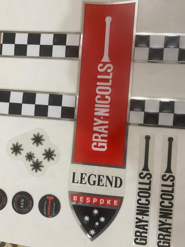 GrayNicolls Cricket BAT STICKER 3D Embossed Legend CRICKET BAT