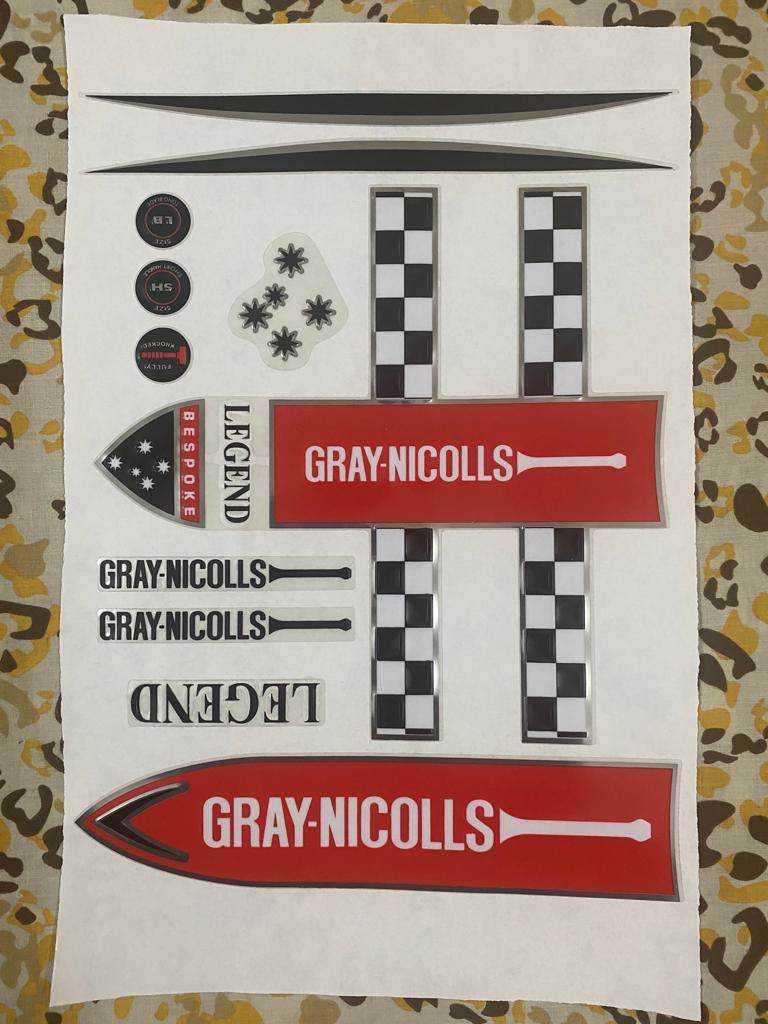 GrayNicolls Cricket BAT STICKER 3D Embossed Legend CRICKET BAT