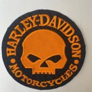 Harley Davidson Willie G Skull Embroidery 10 Inches Orang Motorcycle Biker Patch