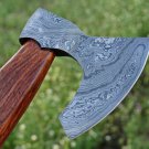 Custom Handmade Hand Forged DAMASCUS STEEL Tomahawk-Hatchet-Axe-Integral +Sheath