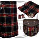 Scottish 8 Yard Traditional scott hunting Kilt Highlanders Acrylic Tartan Kilt