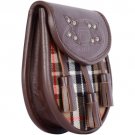 Scottish Real Leather Campbell of Thompson Semi Dress Sporran and Chain Belt 40 Clan Tartan Choices