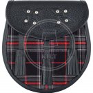 Scottish Real Leather Spirit of the highlander Semi Dress Sporran and Chain Belt 40 Clan Tartan