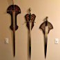 Set of 3 Steel Replica LOTR Swords: Anduril Narsil, Glamdring & Boromir Sword