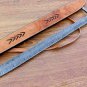 Damascus Steel Sword Dagger Sword 37" Long Comes With Leather sheath Full Tang