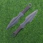 2 pieces handmade powder coated throwing knives set with beautiful leather sheat