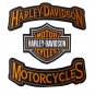 Harley Davidson Classic Orange Logo Sew-on Patch Top Bottom Rocker Orange PATCH