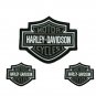 Harley Davidson Classic Gray Logo Sew-on 9' X 7' embroidery Patches Pack of 3 pc
