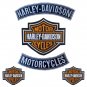 Harley Davidson Classic Orange Logo Sew-on Patch Top Bottom Rocker PATCHES set