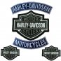 Harley Davidson Classic Gray Logo Sew-on Patch Top Bottom Rocker PATCH Full set