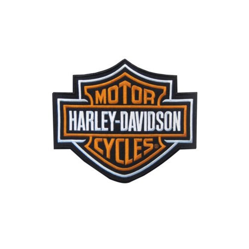 Harley Davidson Classic Orange Logo Sew-on Patch Top Bottom Rocker ...