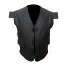 Mens Scottish Traditional Waistcoat Genuine Leather Jacobite Toggle Vest