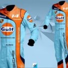 Alonso Gulf new model printed go kart suit karting race suit Alonso Gulf new model printed go kart suit karting race suit