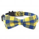 Plaid Cat Collar with a Bell and a Bow