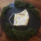 Yellow Floral Striped Mask