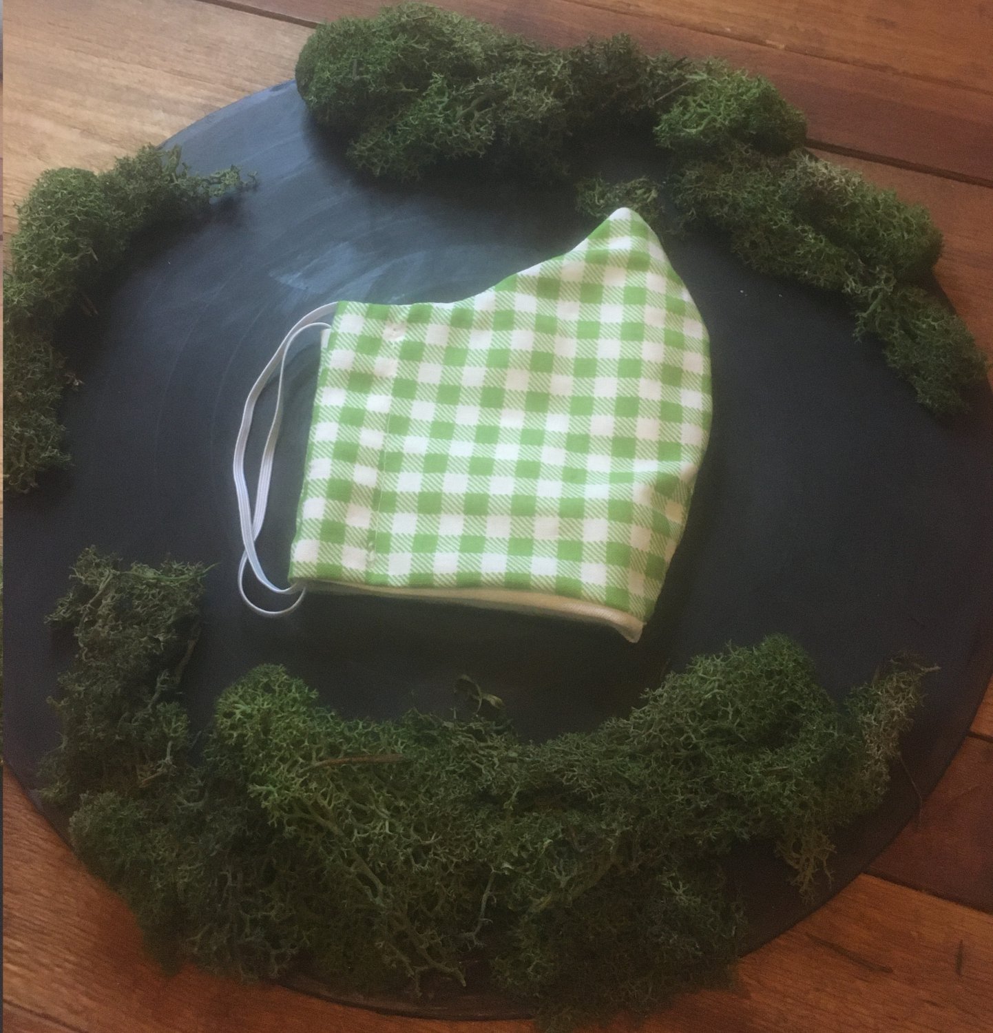 Green Gingham Mask