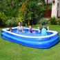 Thickened Rectangular Inflatable Pool Swimming Family Kids Childs Home Garden