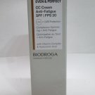 BIODROGA  EVEN & PERFECT CC CREAM ANTI-FATIQUE LSF20 for tired skin 1.2OZ/33GNEW