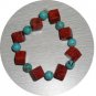 NATURAL TURQUOISE & CORAL BRACELET TC125