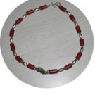 NATURAL TURQUOISE & CORAL & STERLING NECKLACE TCN28064
