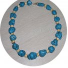CHUNK TURQUOISE & BONE NECKLACE TN17056