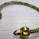 Vintage Two toned silver weave cuff bracelet