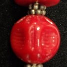 Vintage Red Glass beaded Pendent
