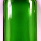 Vintage DURAGLAS Dark Green Square Glass Bottle w Black Metal Lid, 5.5" Tall, 8 Oz