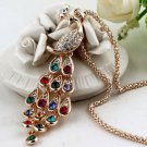 Peacock Crystal Pendant Necklace