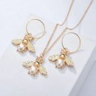 Gold insect Jewelry Set