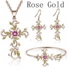 Cross Gold Jewelry Set