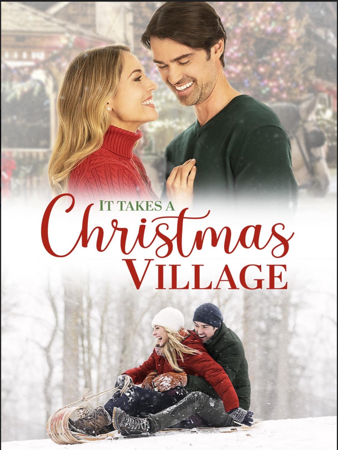 It Takes A Christmas Village DVD 2021 Lifetime Movie Brooke Nevin Corey Sevier