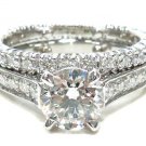 Platinum Prong 3.01 ct Diamond Engagement Ring Set