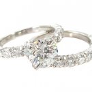 14k Gold 2.45ct Prong Diamond Engagement Ring Set