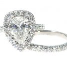 Platinum 4.50ct Prong Diamond Engagement Ring Set