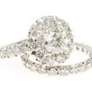 Platinum 4.33ct Prong Diamond Engagement Ring Set